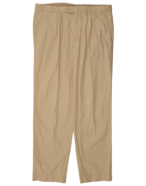 Pantaloni da abito con pegging da uomo Fay IT 56 3XL W40 L33 Cotone beige