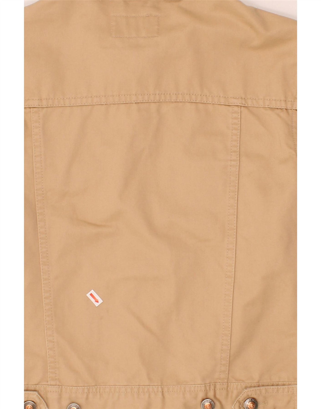 COSMOS Womens Crop Bomber Jacket UK 12 Medium Beige Cotton Vintage Cosmos and Second-Hand Cosmos from Messina Hembry 