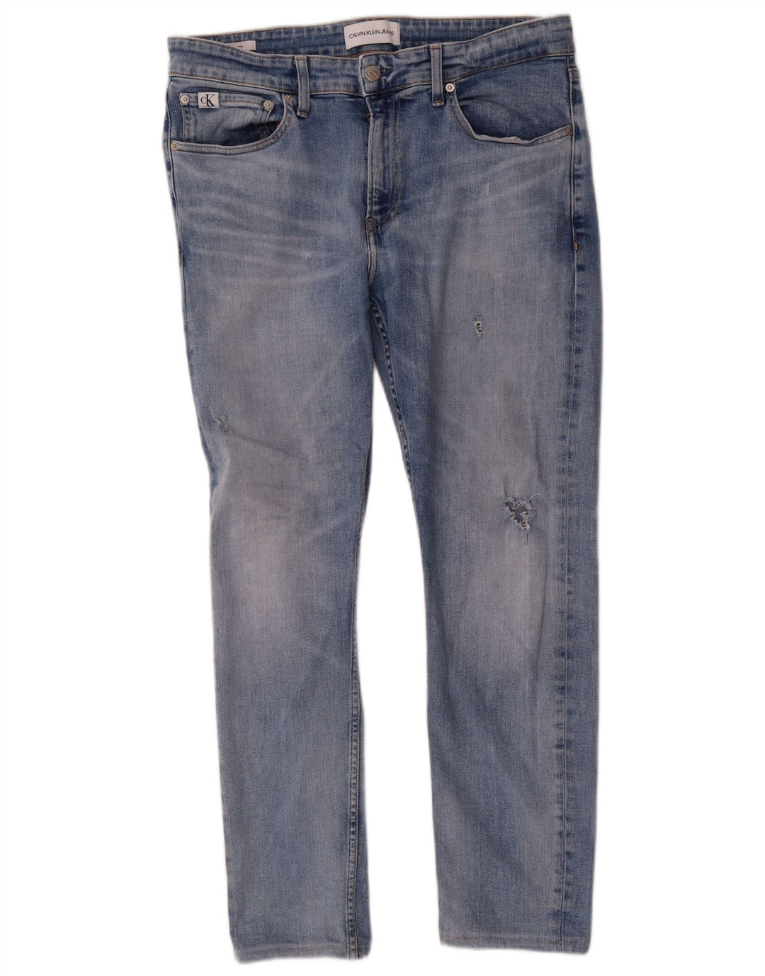 Jeans slim da uomo Calvin Klein W32 L30 cotone blu