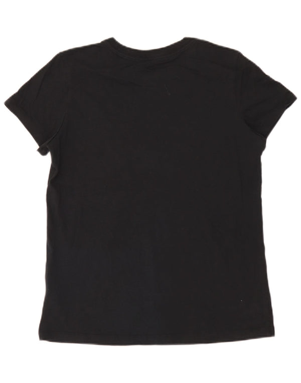 T-shirt grafica Nike da donna slim fit, taglia UK 14, grande, cotone nero