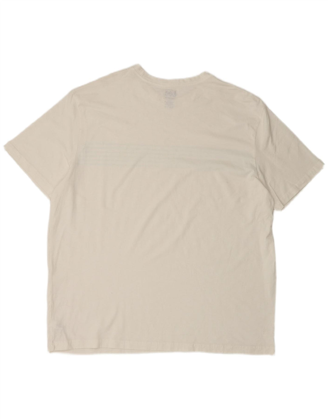 LEE Mens T-Shirt Top XL White Striped Cotton