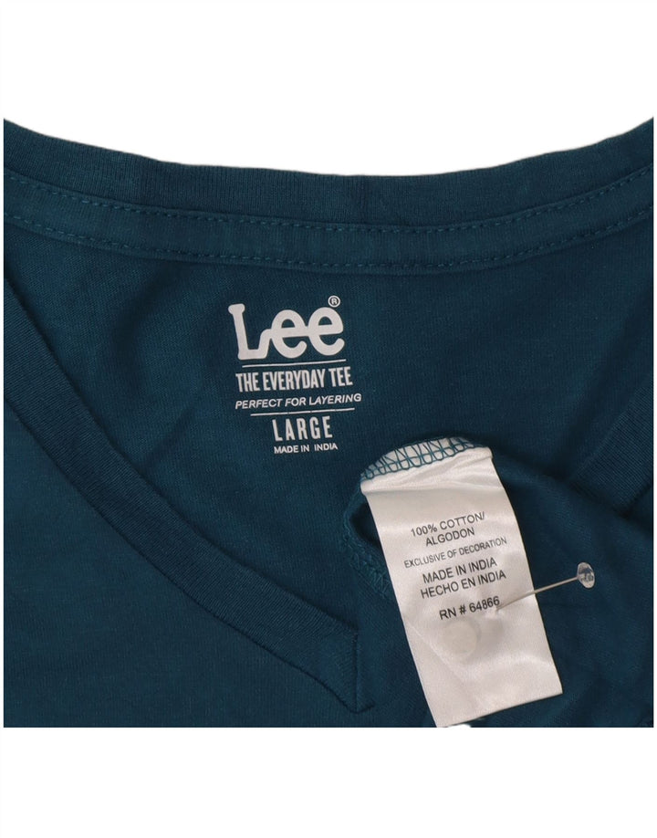 Maglietta da uomo Lee Top grande in cotone blu