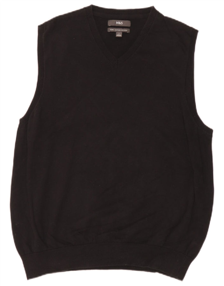 Canotta da uomo Marks & Spencer grande in cotone nero