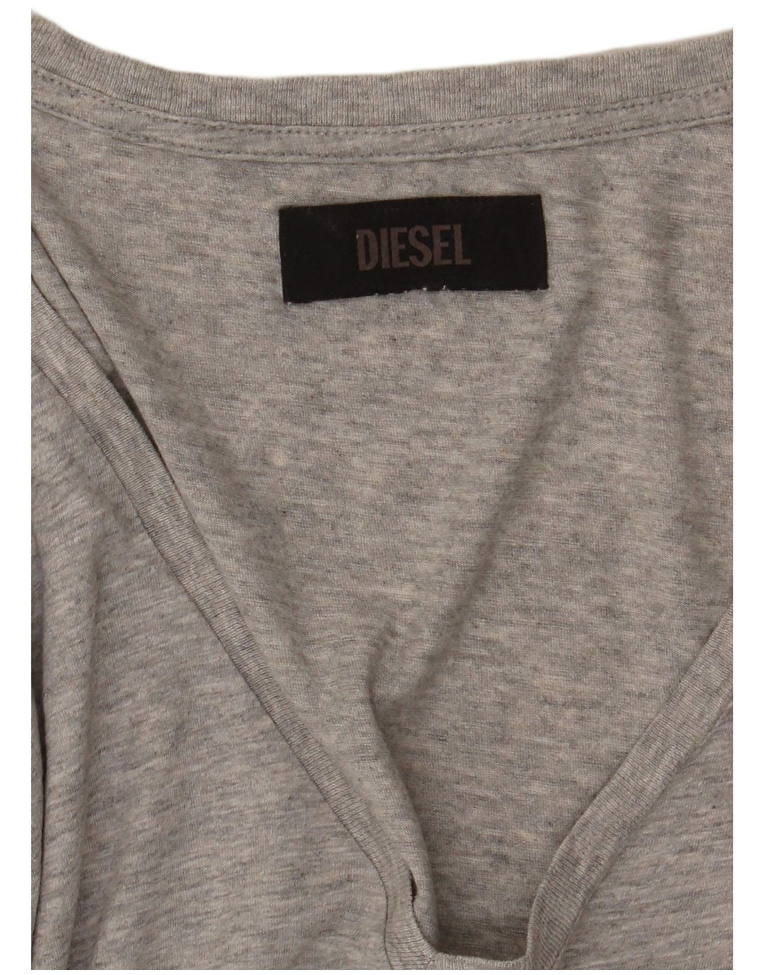T-shirt grafica da donna Diesel Top UK 16 grande grigia