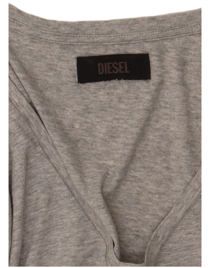 T-shirt grafica da donna Diesel Top UK 16 grande grigia