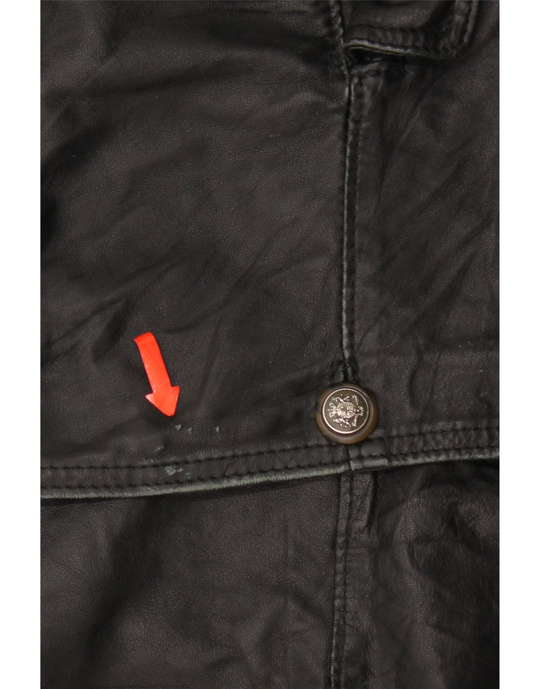 Giacca blazer da uomo a 3 bottoni Bizzarro IT 54 2XL in pelle nera
