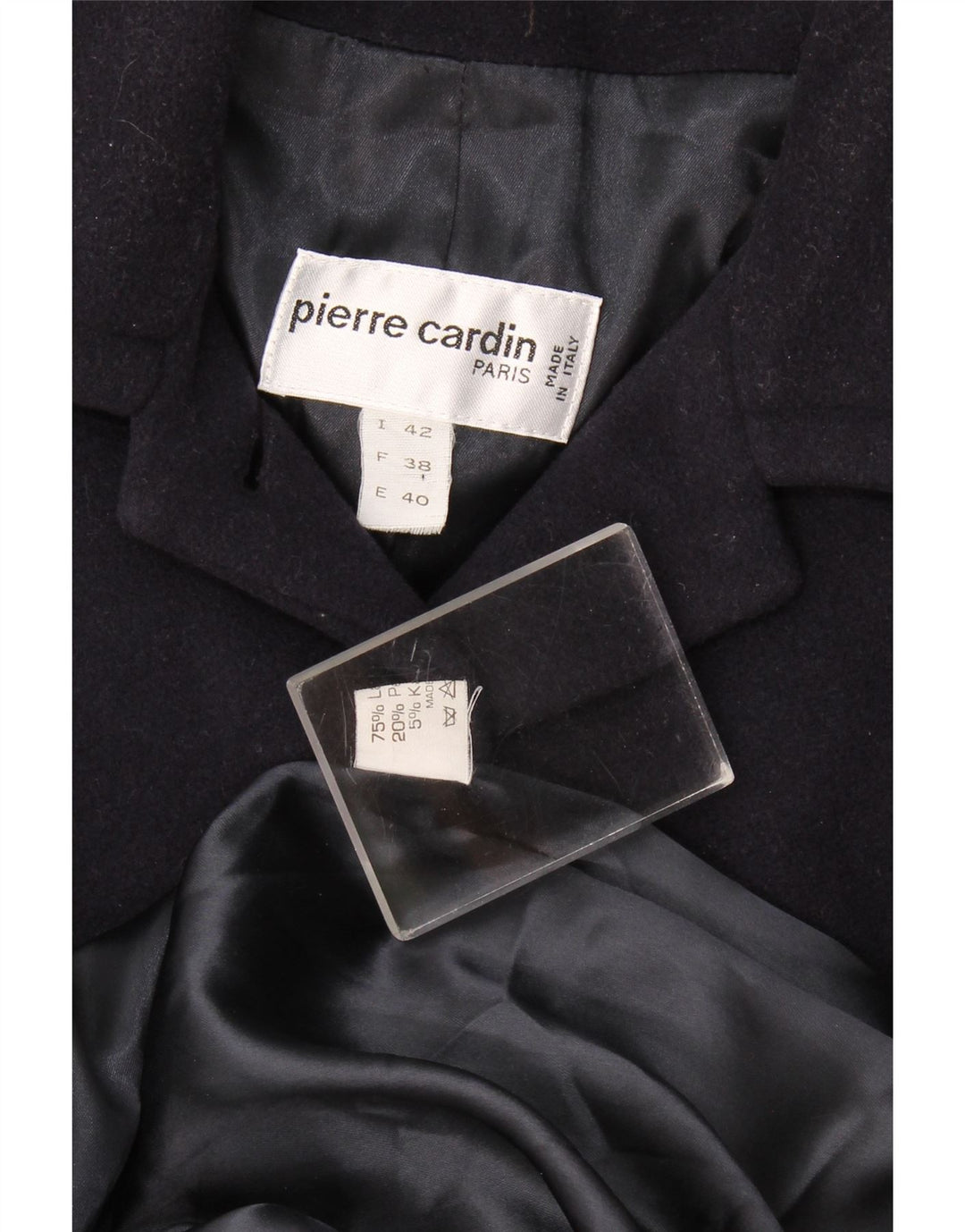 Cappotto oversize da donna Pierre Cardin IT 42 medio in lana blu navy
