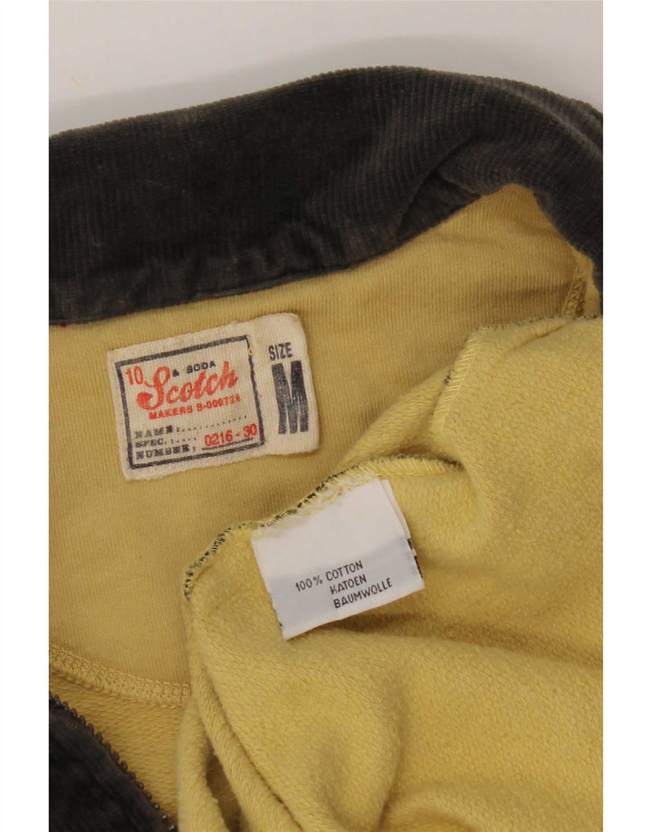 Felpa da uomo con collo alto Scotch & Soda, maglione in cotone a quadri giallo medio