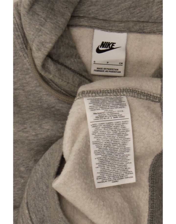 Felpa con cappuccio da uomo Nike Small in cotone chiazzato grigio
