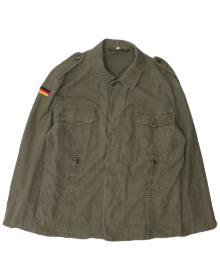 Giacca militare vintage da uomo UK 40 grande color kaki