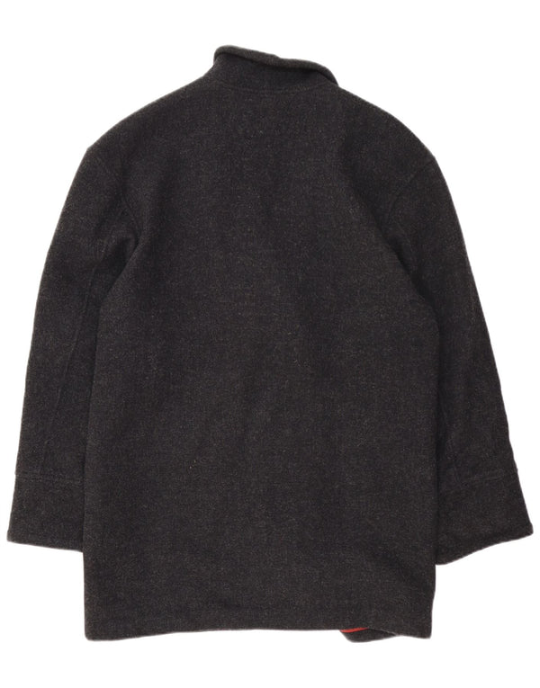 Soprabito oversize da donna vintage IT 42 in lana grigio medio