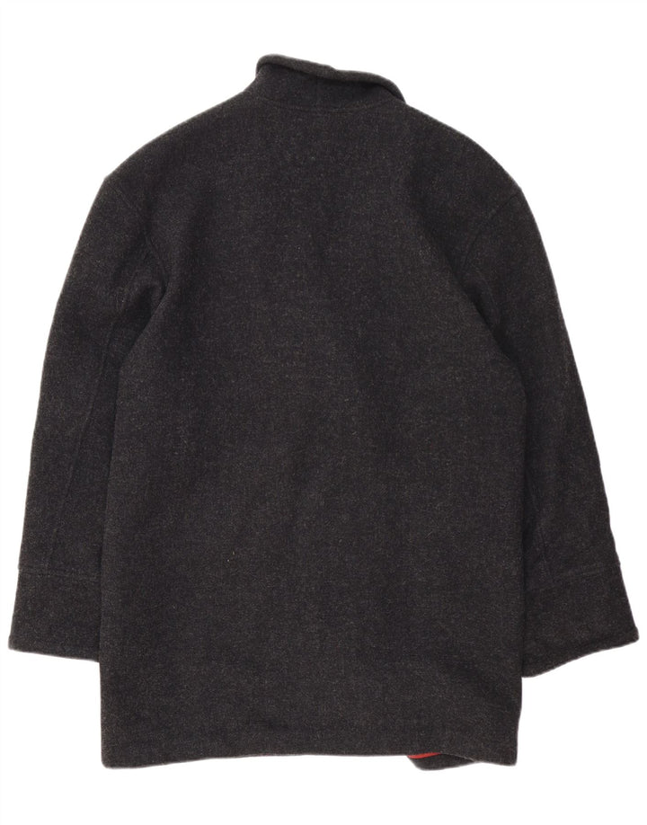 Soprabito oversize da donna vintage IT 42 in lana grigio medio