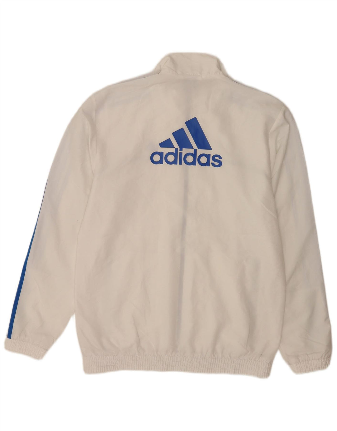 Giacca da ginnastica grafica da uomo Adidas UK 36/38 piccola poliestere bianco