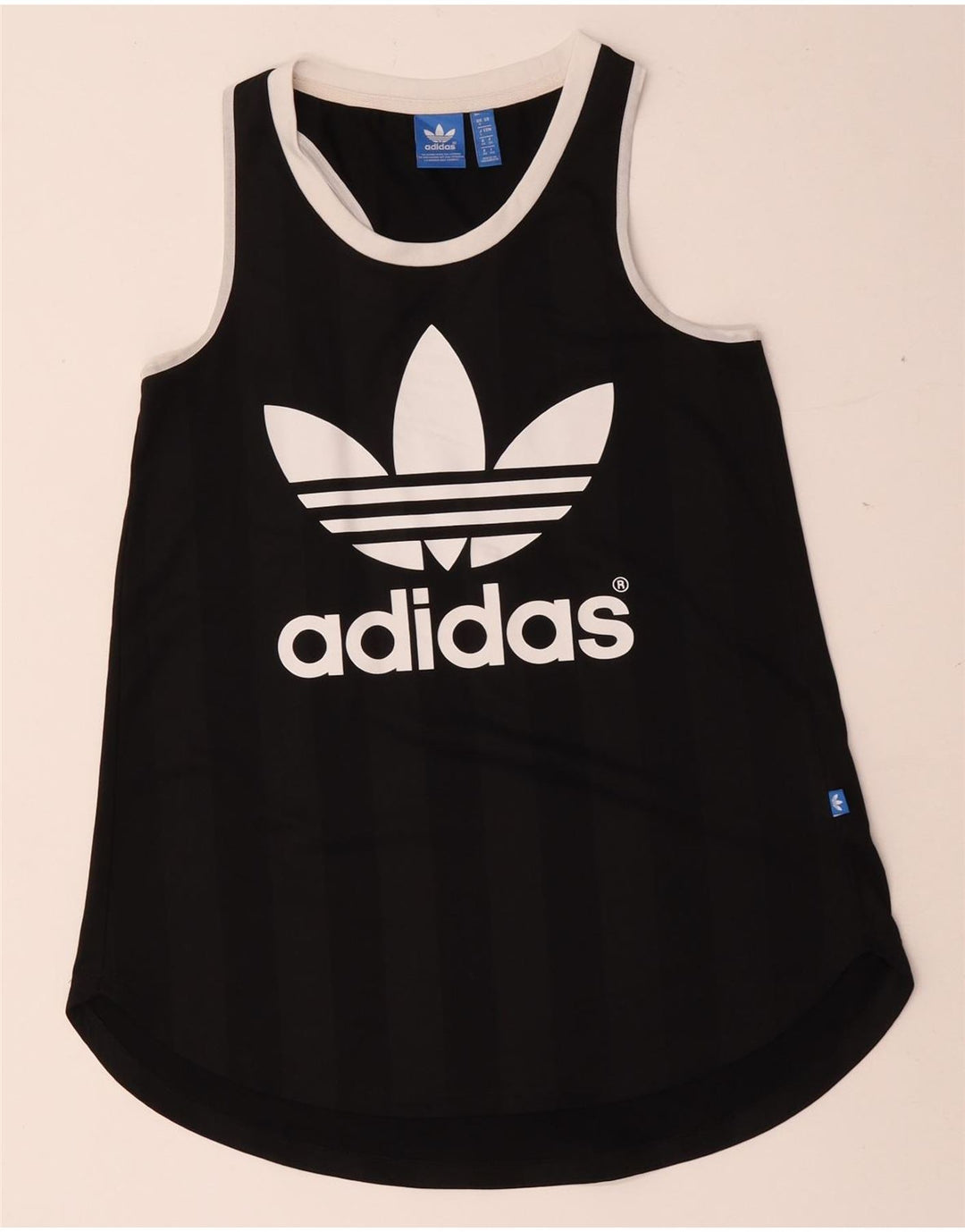 Canottiera grafica da donna Adidas UK 8 Small poliestere nero