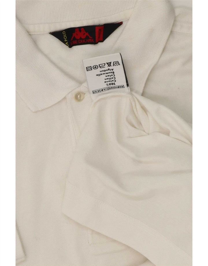 Polo Kappa Uomo Cotone Medio Bianco