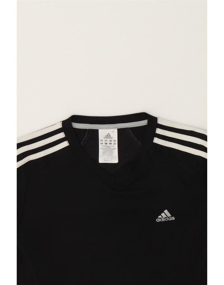 ADIDAS Womens Top Long Sleeve UK 12 Medium Black Polyester Vintage Adidas and Second-Hand Adidas from Messina Hembry 
