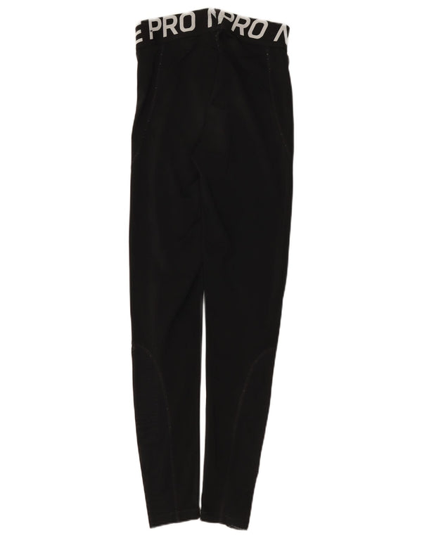 Leggings grafici Nike Dri Fit da donna UK 12 medio nero poliestere
