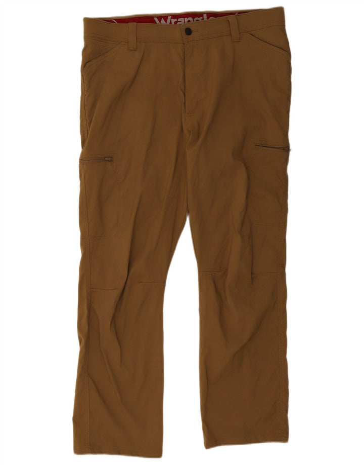Pantaloni cargo dritti da uomo Wrangler W36 L30 nylon marrone