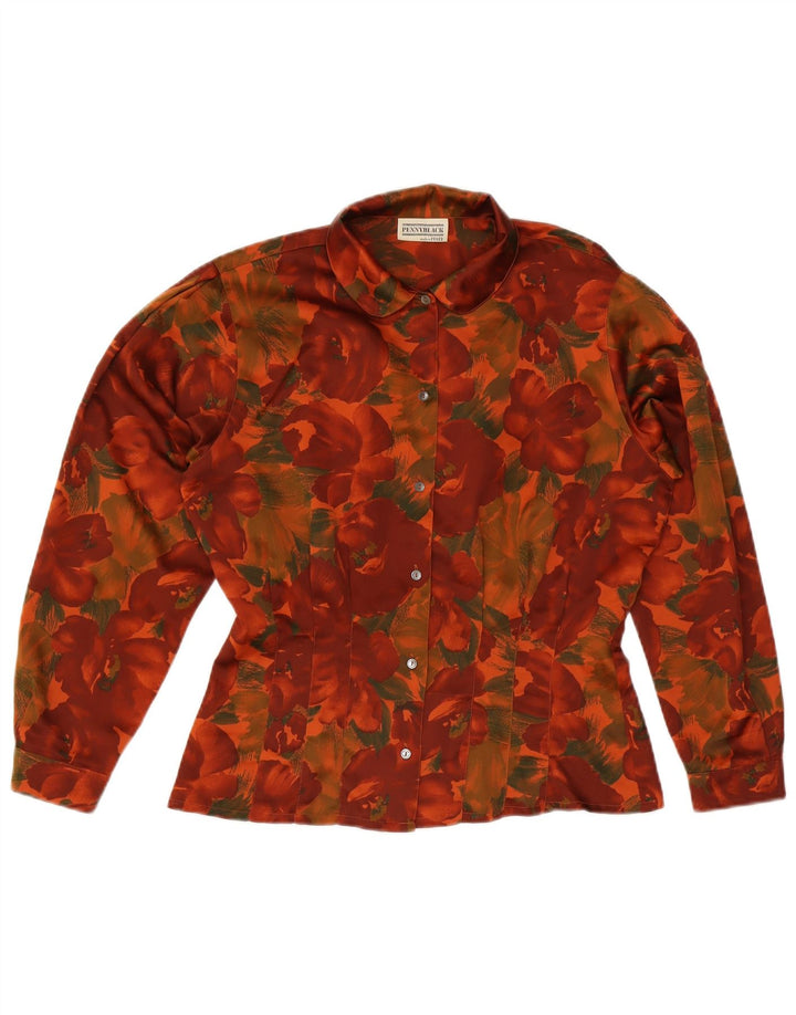Penny Black Camicia oversize da donna Camicetta UK 10 Piccolo rosso floreale