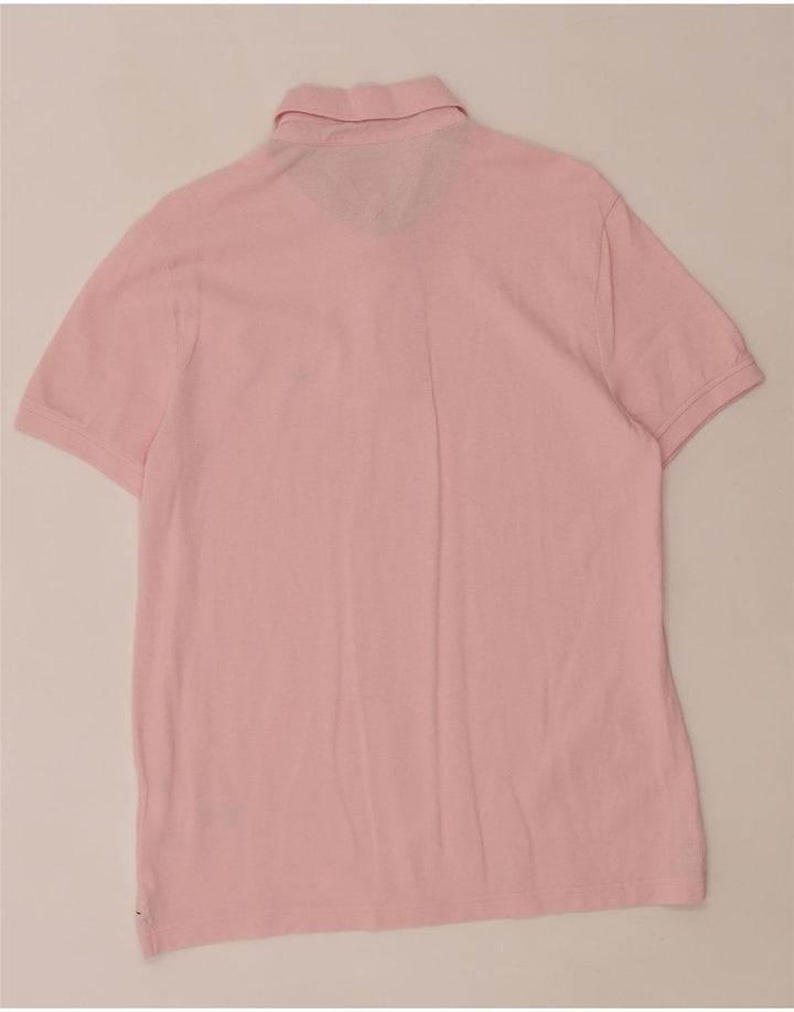 Polo da uomo Tommy Hilfiger in cotone rosa medio
