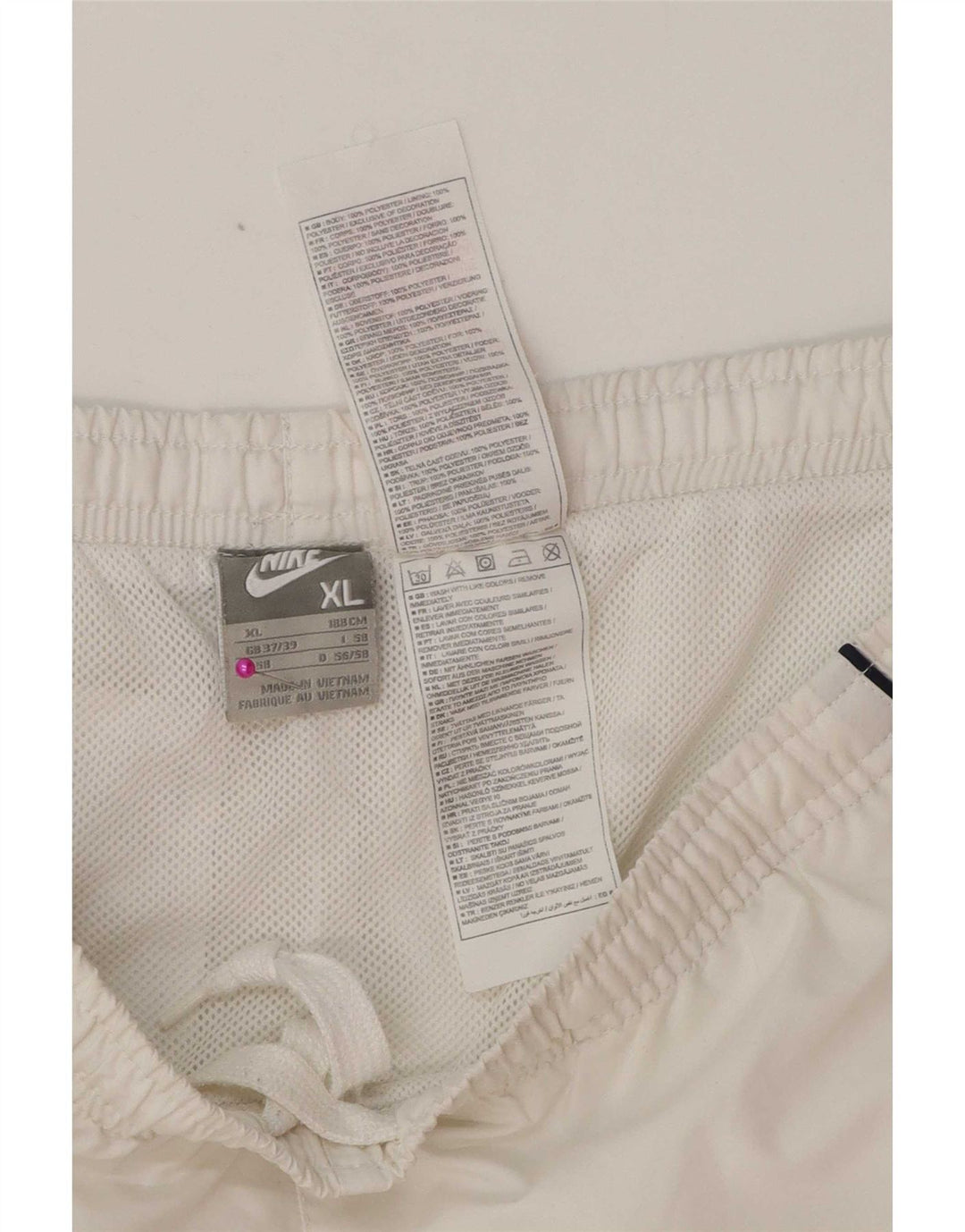 Pantaloncini sportivi Nike da uomo XL in poliestere bianco
