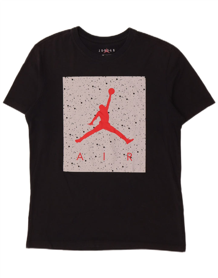 T-shirt grafica da uomo Jordan Top in cotone nero medio