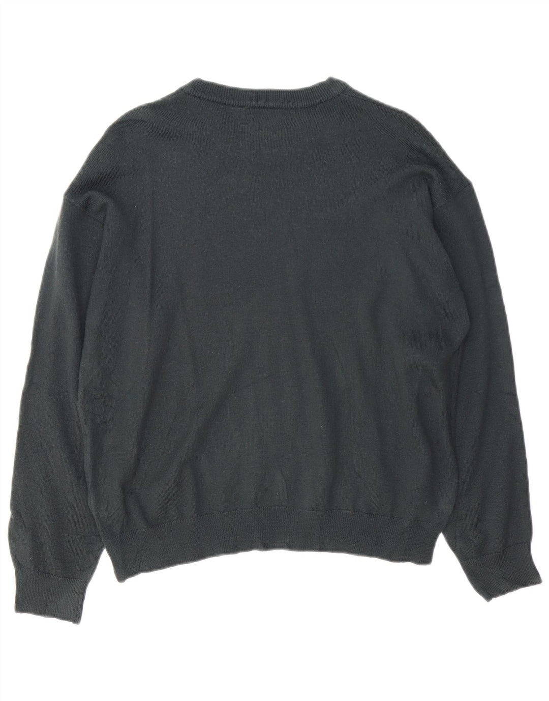 LACOSTE Maglione da uomo con scollo a barca taglia 4 medio in lana nera