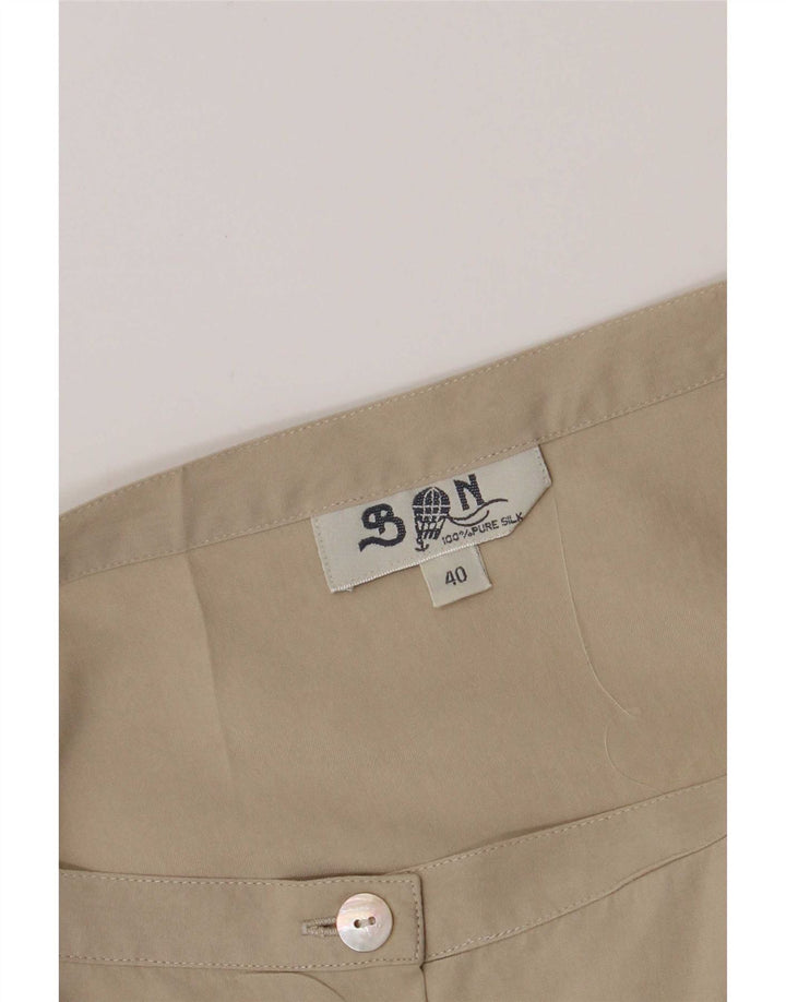 Gonna a trapezio da donna Blunauta IT 40 piccola W28 Beige Seta