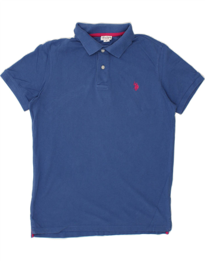 U.S. POLO ASSN. Mens Polo Shirt Medium Blue Cotton Vintage U.S. Polo Assn. and Second-Hand U.S. Polo Assn. from Messina Hembry 