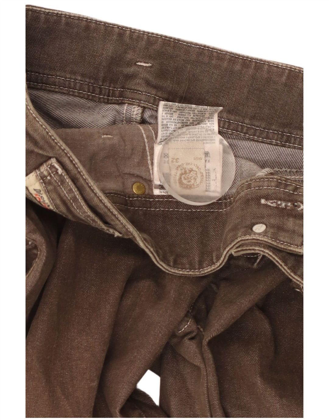 Jeans slim da donna Diesel W32 L35 cotone marrone