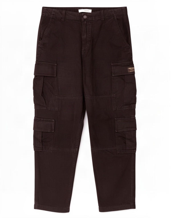 Pantaloni cargo dritti da uomo Zara EU 44 Large W34 L27 neri