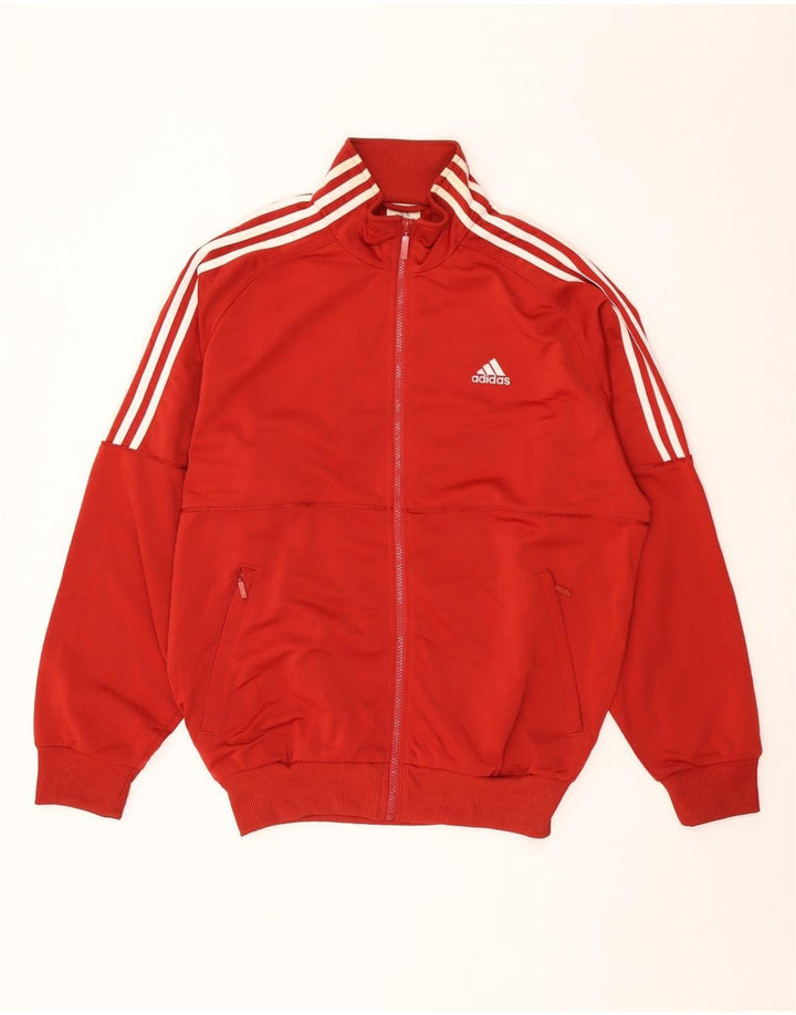 Giacca da tuta da uomo Adidas UK 40/42 poliestere rosso medio