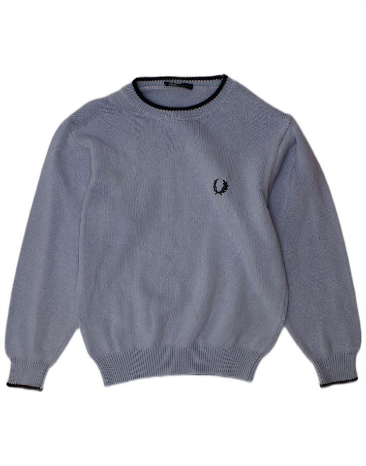 Maglione maglione girocollo da ragazzo Fred Perry 5-6 anni in cotone blu