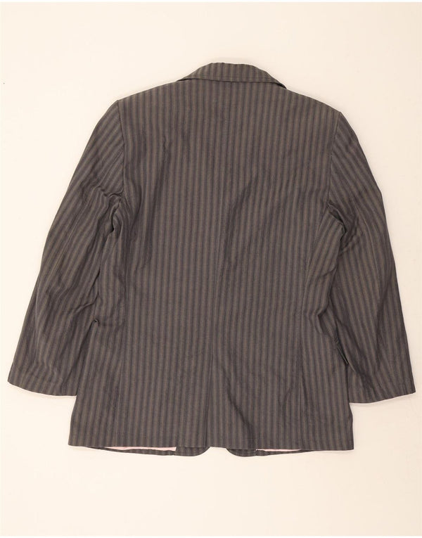 DOLCE & GABBANA Mens 2 Button Blazer Jacket UK 40 Large Grey Striped