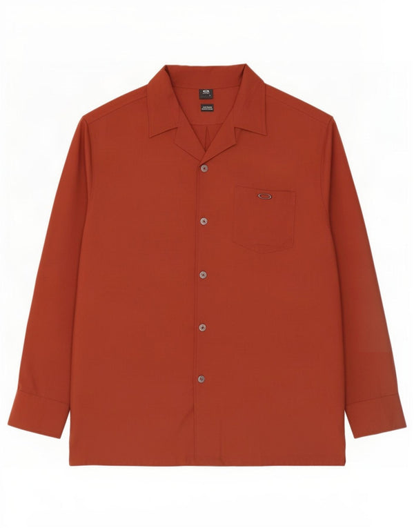 Camicia da uomo Oakley Large in poliestere marrone