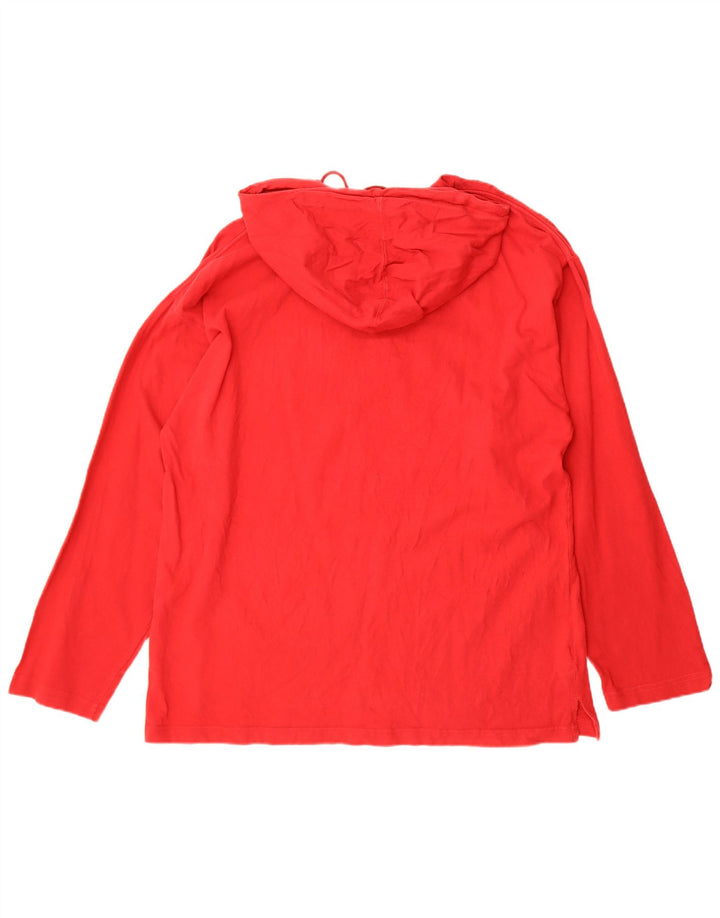 Champion Maglietta grafica da uomo con cappuccio a maniche lunghe XL in cotone rosso