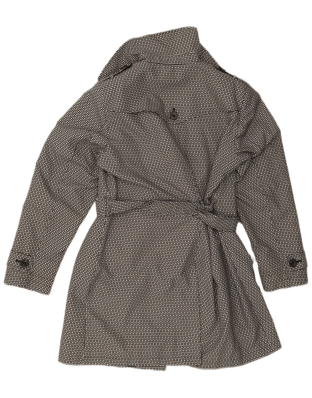 Trench da donna Marks & Spencer UK 18 XL Poliestere geometrico nero