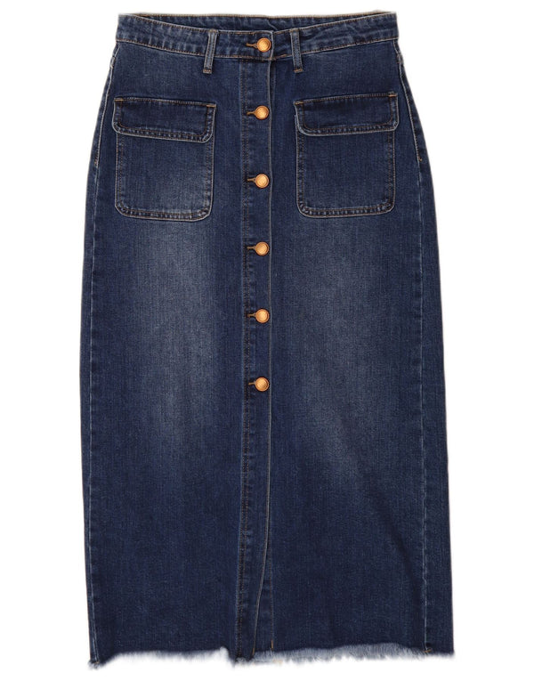 Gonna di jeans da donna VINTAGE media W28 in cotone blu
