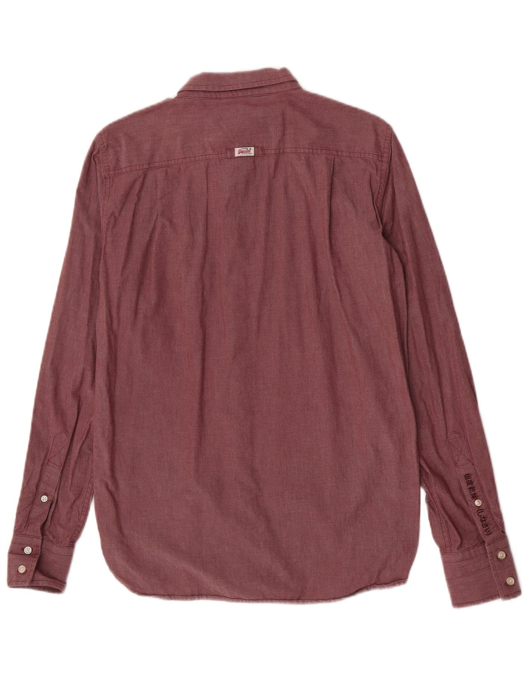 Camicia da uomo Superdry in cotone bordeaux medio