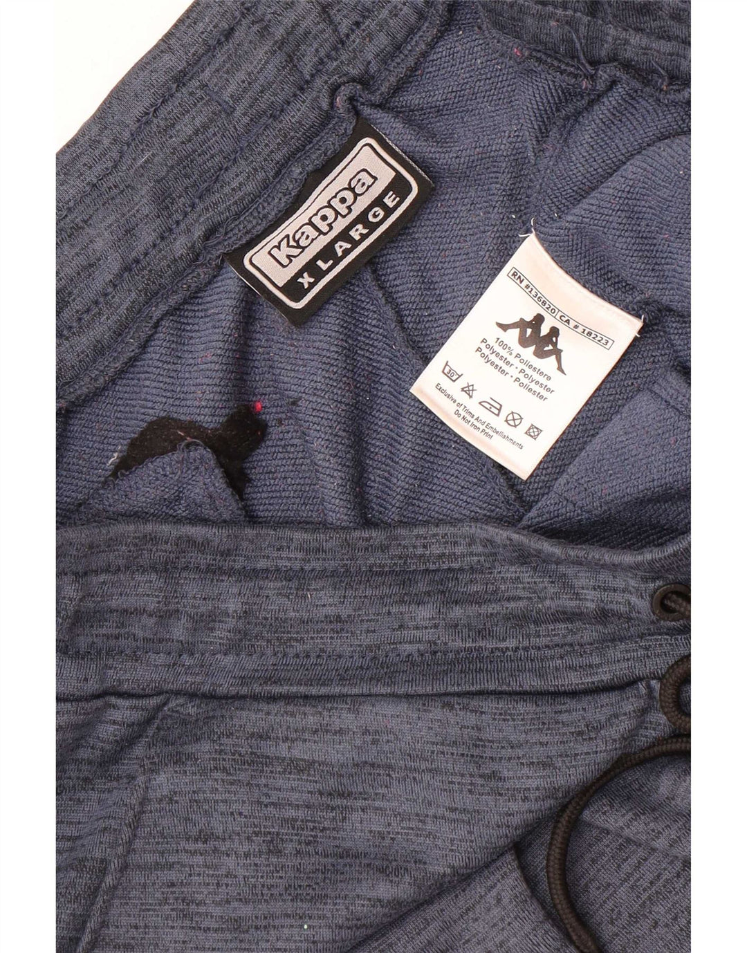 Pantaloncini sportivi da uomo Kappa XL in poliestere screziato blu navy