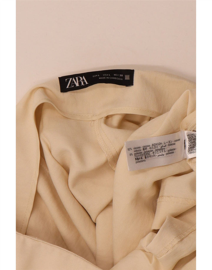 Gonna a tubino Zara da donna grande W34 in viscosa beige
