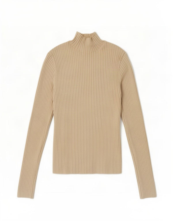 Maglione maglione collo alto da donna Zara UK 12 medio bianco sporco