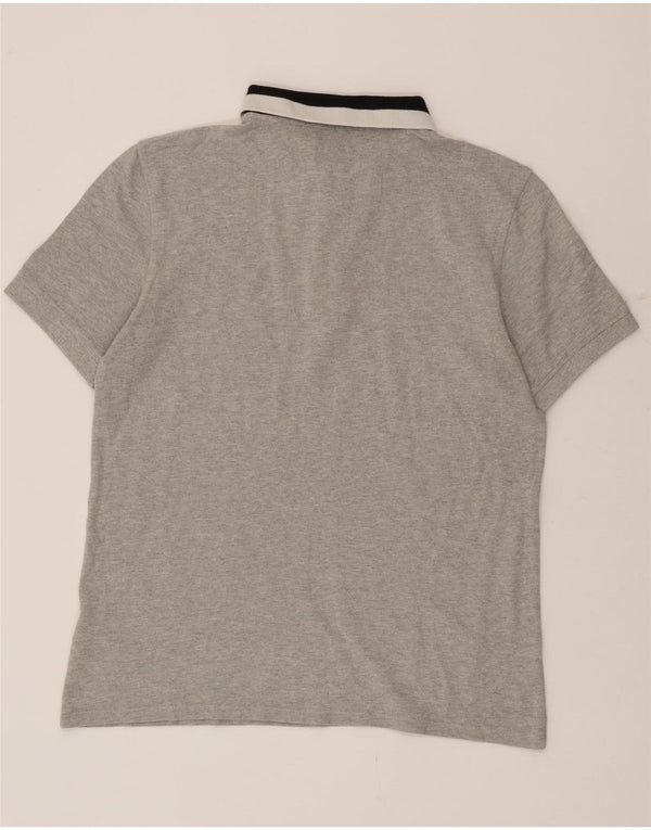 Polo da uomo Barbour grande in cotone color block grigio