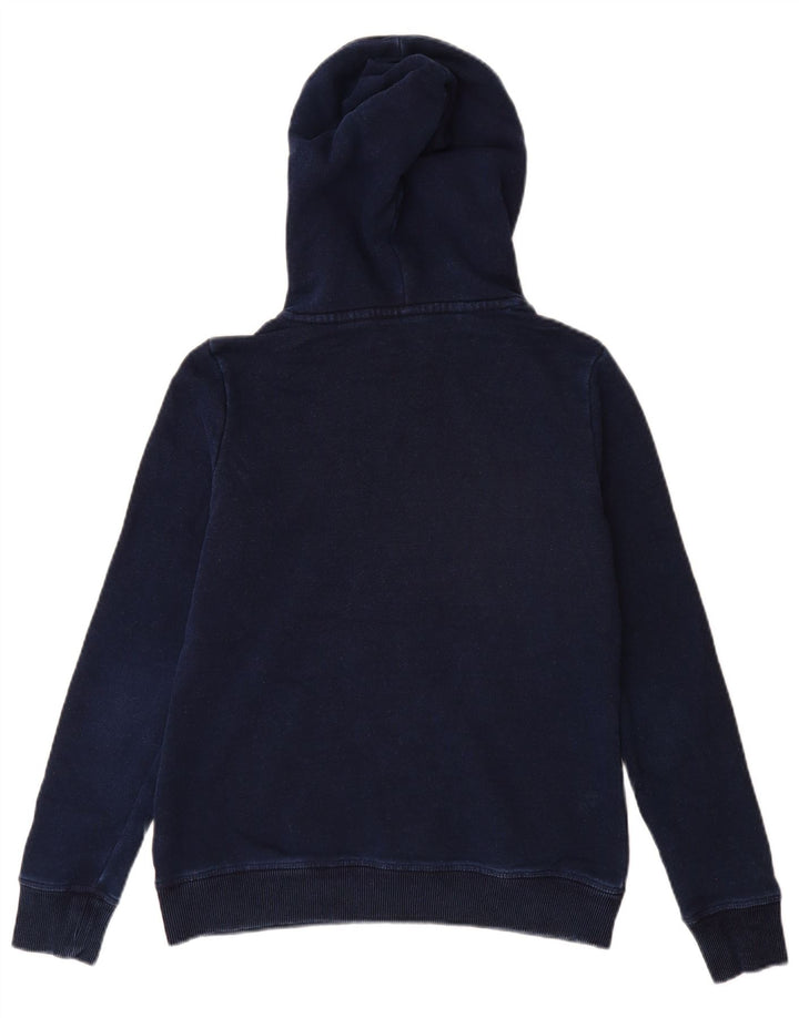 Felpa con cappuccio da donna SUPERDRY UK 8 Small in cotone blu navy