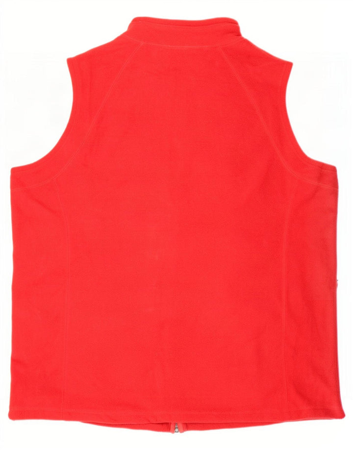 Gilet in pile da uomo Marks & Spencer Autograph UK 38 poliestere rosso medio