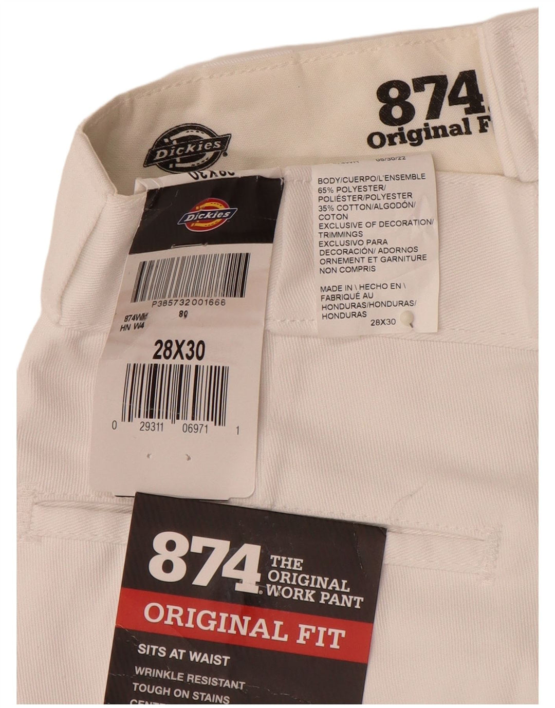 DIESEL Uomo 874 Pantaloni chino dritti dalla vestibilità originale W28 L30 Cotone bianco