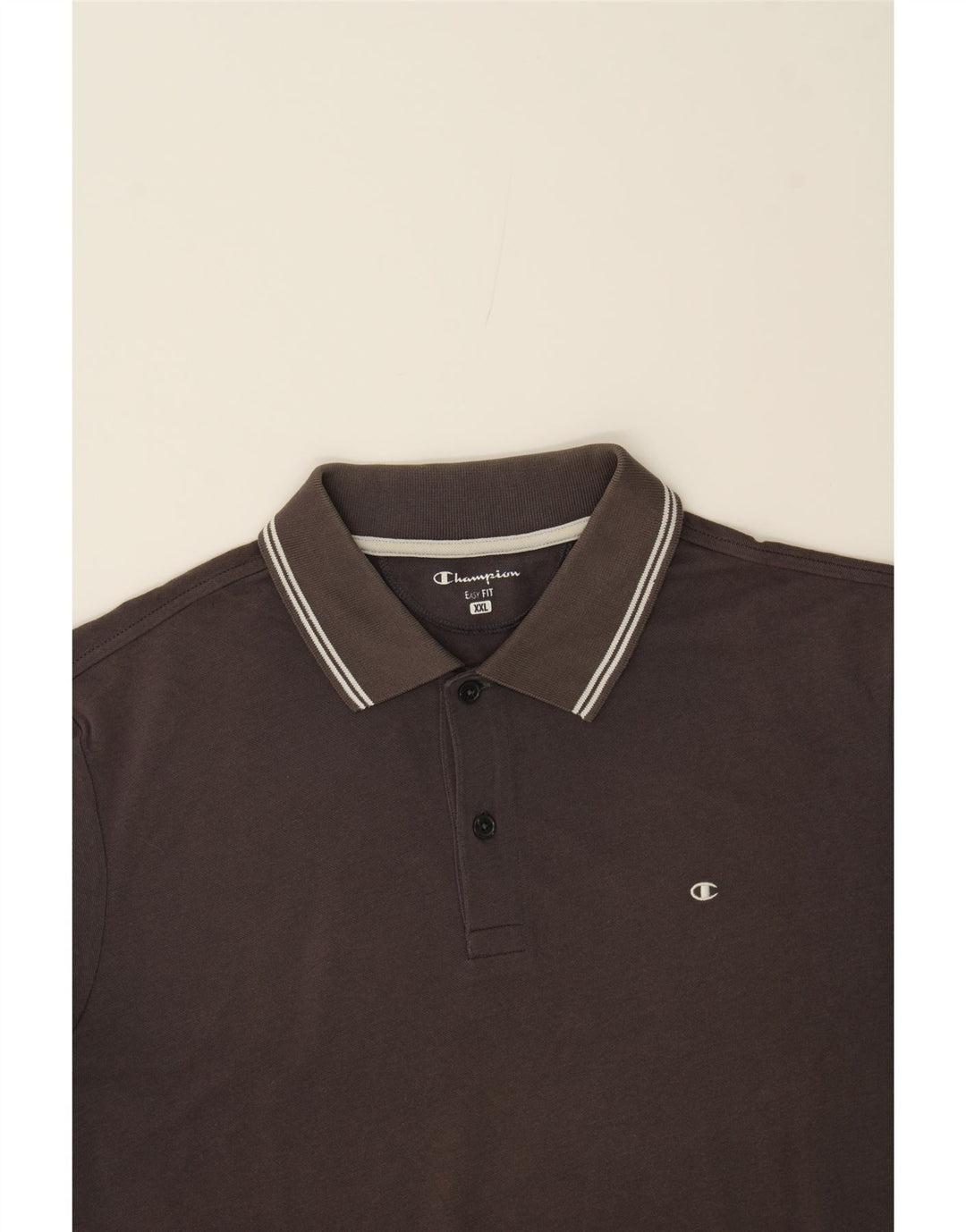 CHAMPION Mens Easy Fit Polo Shirt 2XL Grey Cotton Vintage Champion and Second-Hand Champion from Messina Hembry 
