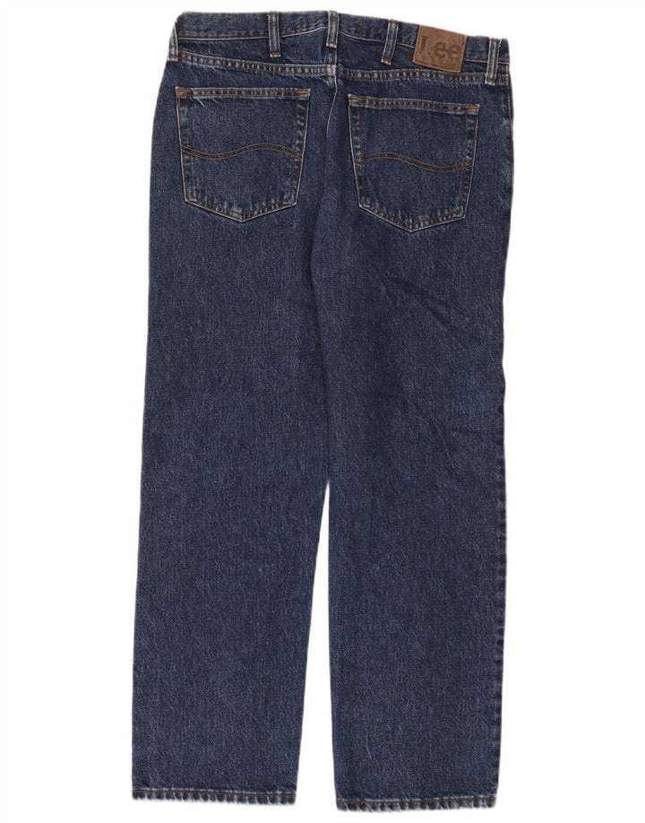 Jeans dritti da uomo Lee vestibilità regolare W34 L29 cotone blu navy