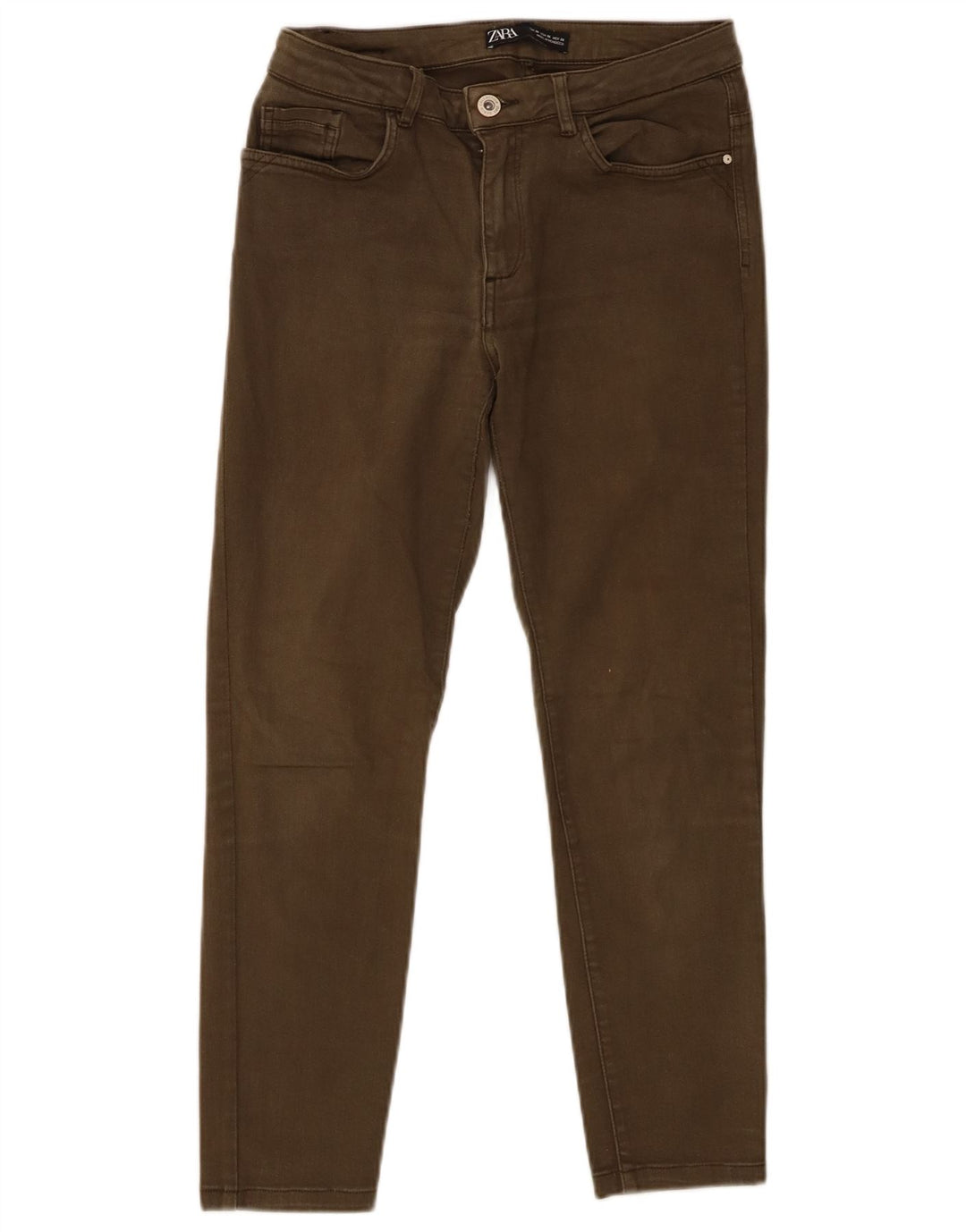 Jeans corti da donna Zara EU 38 piccoli W28 L24 kaki