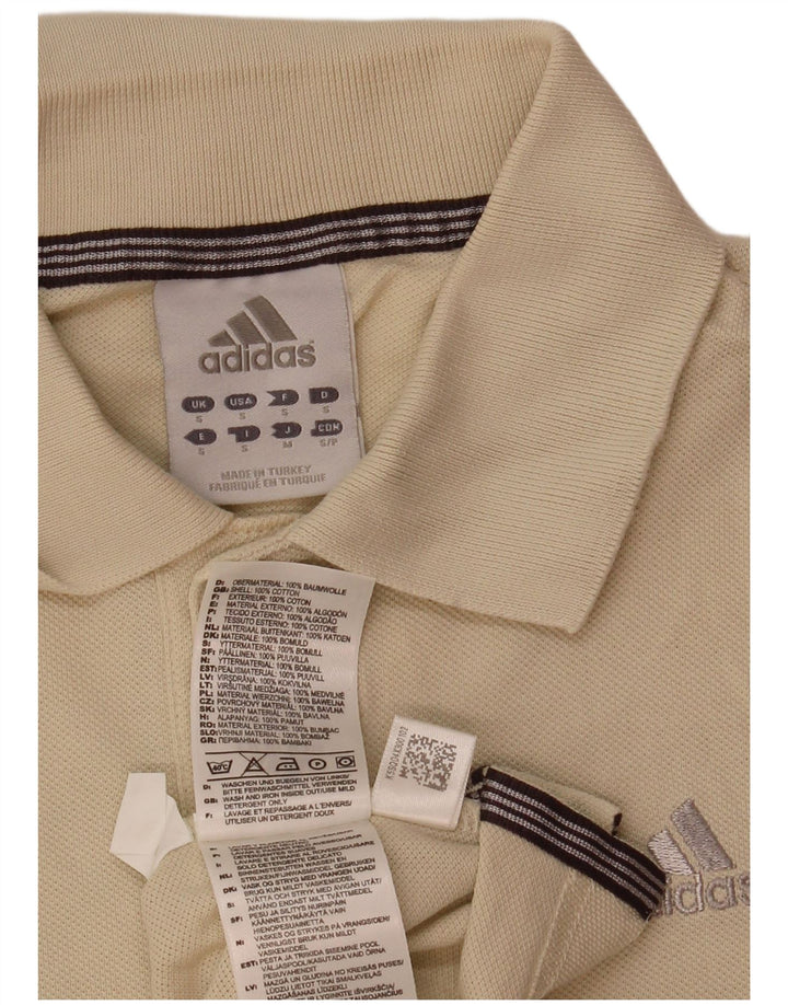 Polo Adidas da uomo piccola in cotone beige